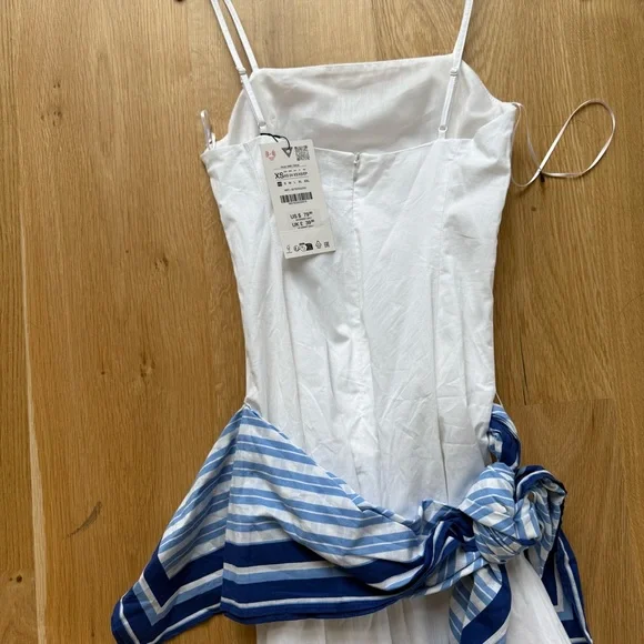 ZARA NEW striped scarf midi dress - Picture 5 of 6